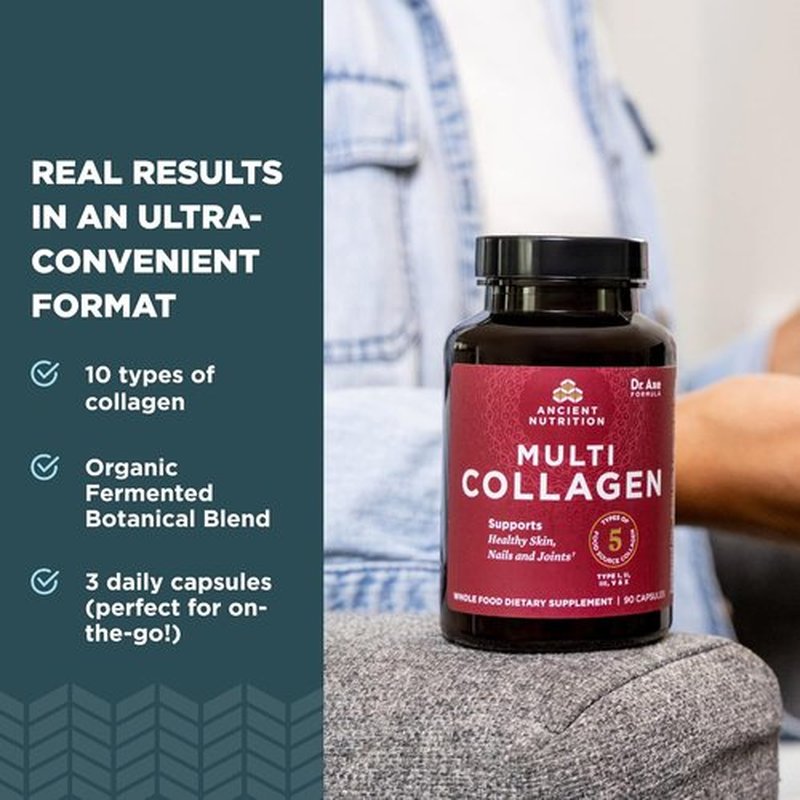 Ancient Nutrition Collagen Pills - Hydrolyzed Multi Collagen Supplement for Healthy Skin & Joints | 45 Count