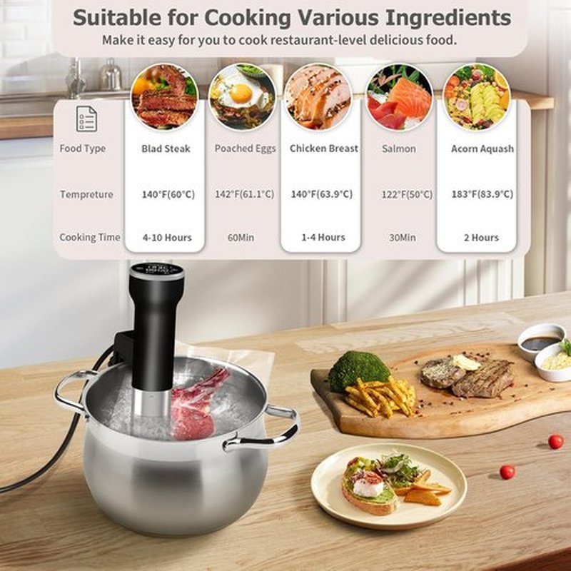 Skiennix Sous Vide Cooker - WiFi Immersion Cooking & Deep Fryer with Basket