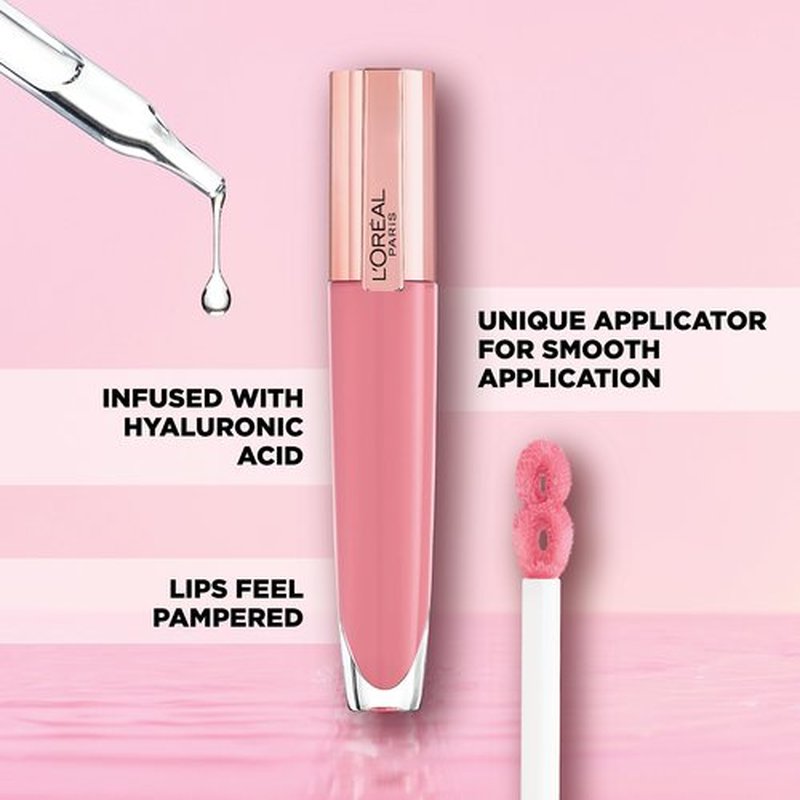 L'Oreal Paris Glow Paradise Hydrating Tinted Lip Balm-in-Gloss with Pomegranate Extract & Hyaluronic Acid, Ultra-Gentle, Non-Sticky Formula, Pristine Pink, 0.23 Fl Oz