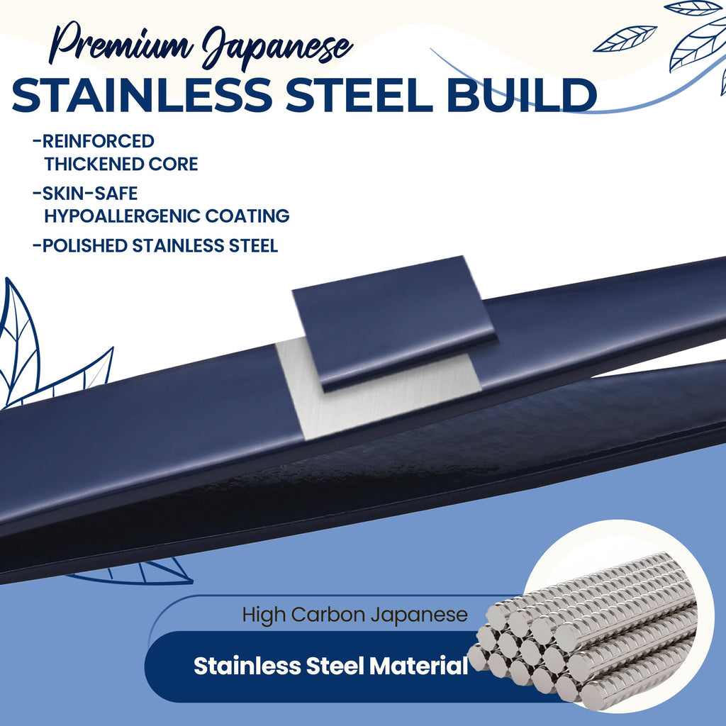 Professional Slant Tip Eyebrow Tweezers for Women & Men – Precision Hair Removal Tool – Stainless Steel Tweezers for Eyebrow Shaping, Facial Hair, Ingrown Hair & Splinter Removal (Midnight Indigo)