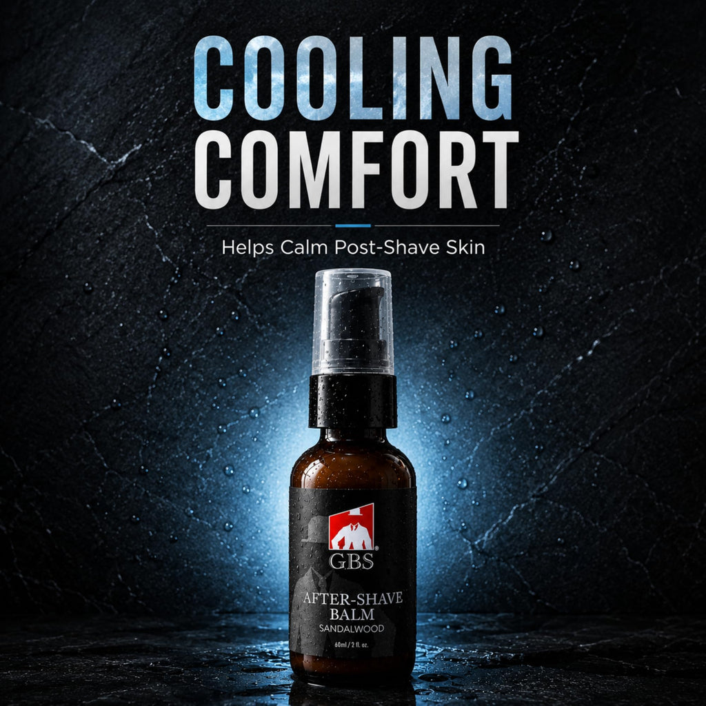 G.B.S Aftershave Balm Sandalwood, for Men - soothes razor burn, redness and irritation