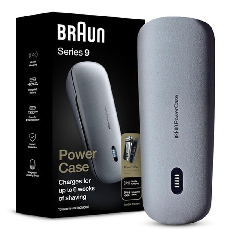 Braun Powercase for Electric Razors - Portable Charging Case for Series 9 Pro, 9 & 8 Shavers
