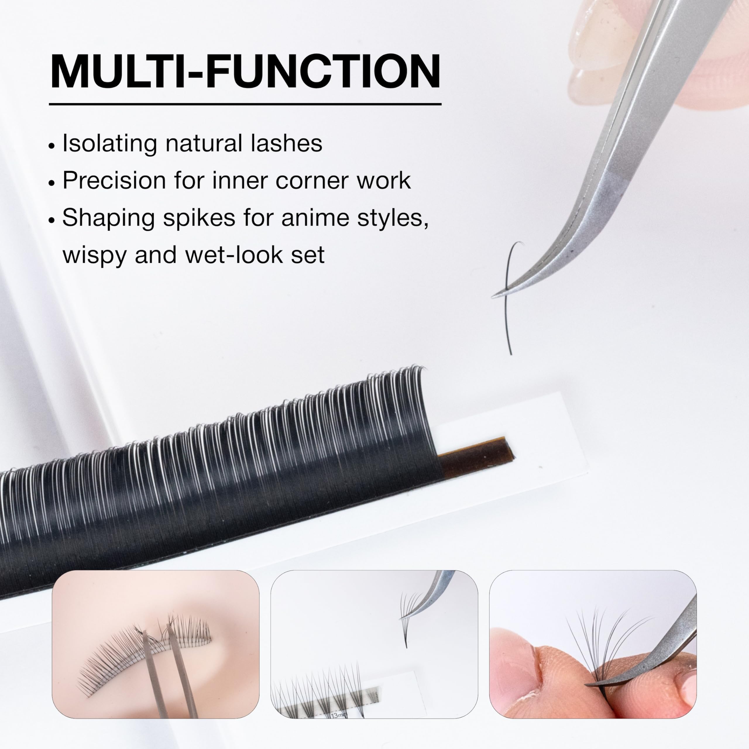 Curacoro Lash Tweezers, LashSmith Fine-Tipped Tweezer - Aurora