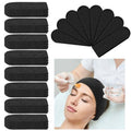 Preboun 24 Pcs Hair Towel Wrap for Women, Soft Microfiber Spa Head Towels, Reusable Salon Neck Strips for Shampoo, Hair Cutting & Beauty Spa(Black)