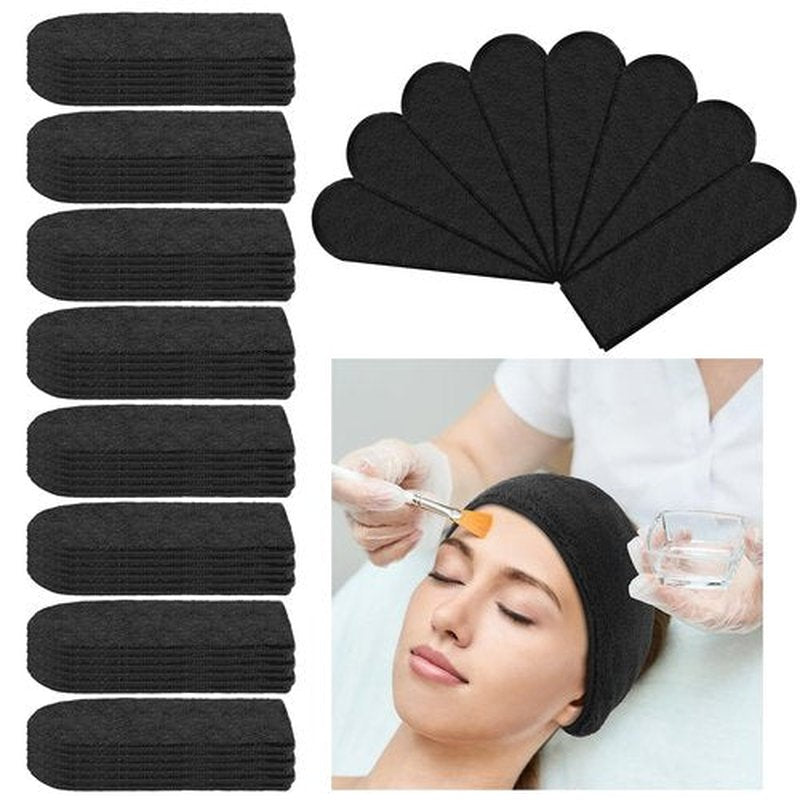 Preboun 24 Pcs Hair Towel Wrap for Women, Soft Microfiber Spa Head Towels, Reusable Salon Neck Strips for Shampoo, Hair Cutting & Beauty Spa(Black)