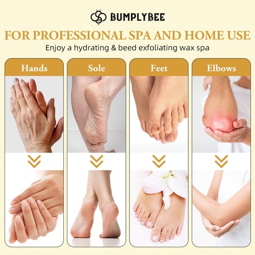 BUMPLYBEE Paraffin Wax Machine for Hand and Feet - 3500ml Hot Wax Hand Wax Machine with 8 Pcs Ginger Paraffin Bath Wax, Foot Wax Paraffin Foot Care Kit, Hand Wax Machine, Moisturizing and Exfoliating