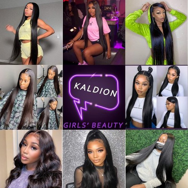 bunGiol Straight HD Transparent Lace Front Wigs Human Hair 13x4 for Black Women Glueless Brazilian Virgin Frontal Hairline 180% Density Pre Plucked with Baby Hair Black 24 inches