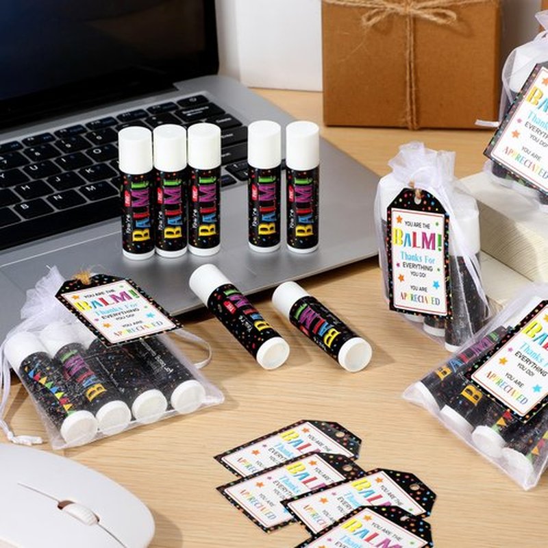Siifert 50 Pack Employee Appreciation Lip Balms Gifts Bulk, You Are The Balms Thank You Gifts for Staff Coworkers Teacher Nurse Volunteer Appreciation