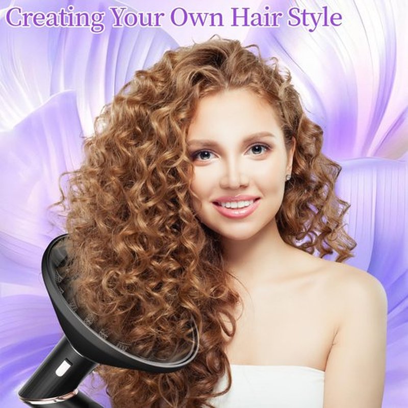 AFDD 6-Inch Large Diffuser Attachment for Shark FlexStyle, Bigger Hair Diffuser Compatible with Shark Flex Style Attachment, Fast Drying Frizz-Control Curl Enhancer for Wavy, Curly, and Coily Hair