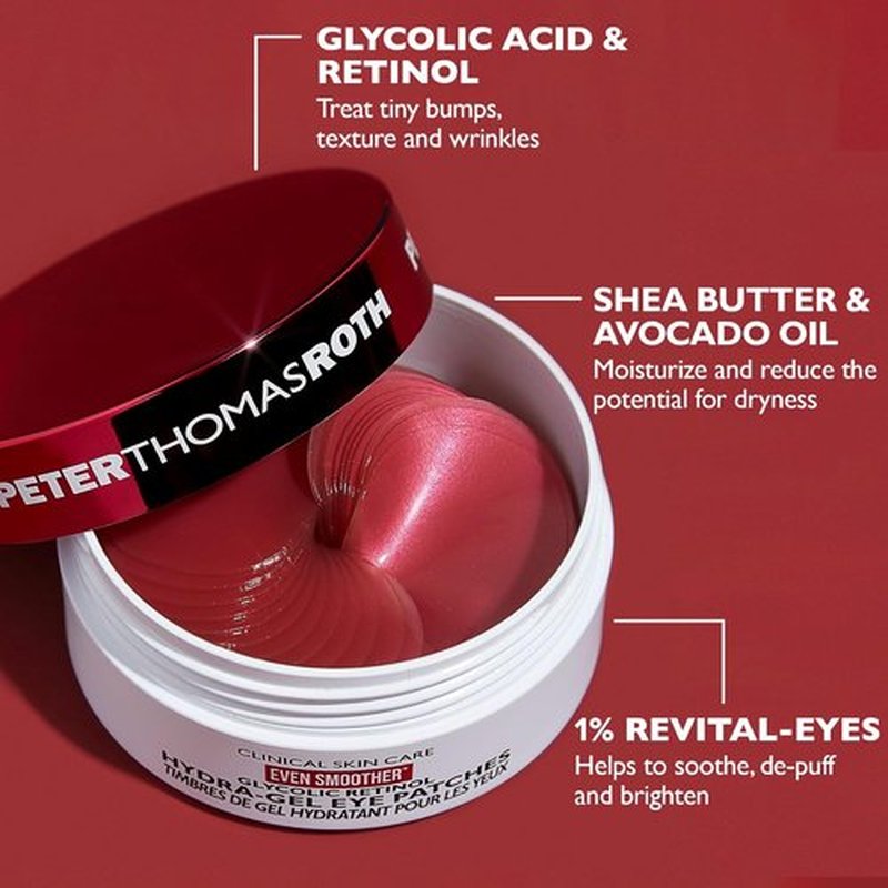 Peter Thomas Roth | Even Smoother™ Glycolic Retinol Eye Patches - Reduce Fine Lines & Texture