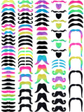 Giegxin 175 Pcs Fake Mustaches Bulk for Kids Stick on Mustache Kids Beard Self Adhesive Sticker School Classroom Costume Beard Novelty