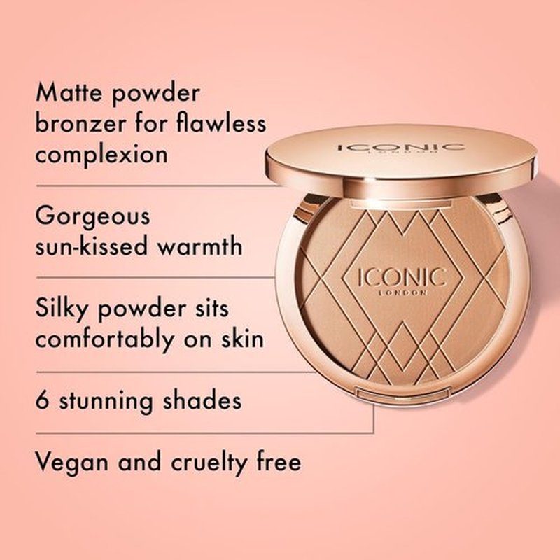 ICONIC LONDON Ultimate Bronzing Powder - Silky, Flawless Matte Finish | Cruelty-Free Vegan Makeup