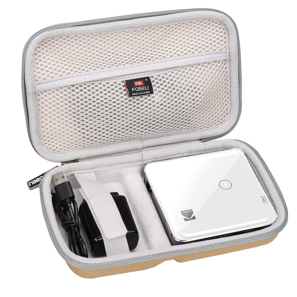 FBLFOBELI EVA Hard Storage Carrying Case for KODAK Luma 150 Ultra Mini Pocket Pico Projector (Khaki)