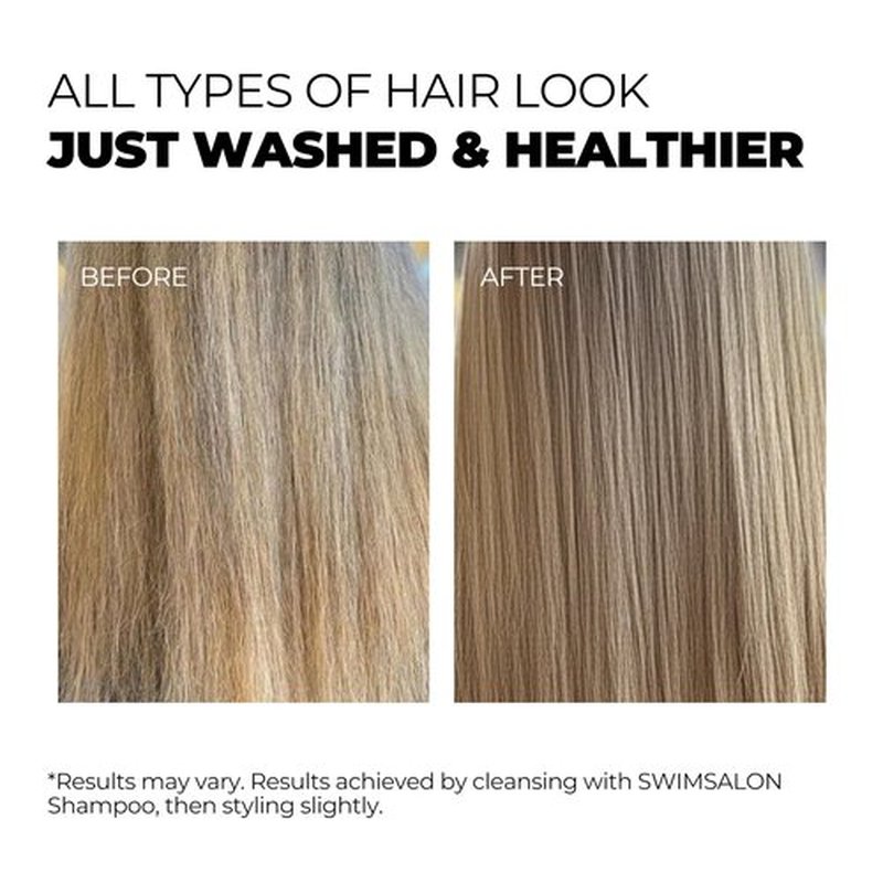 SWIM SALON Chlorine Removing Shampoo & Body Wash Set for Swimmers | Vitamin C | Clarifying, Hydrating, Refreshing | Free of Sulfates, Silicones, Parabens (10.58 oz each)