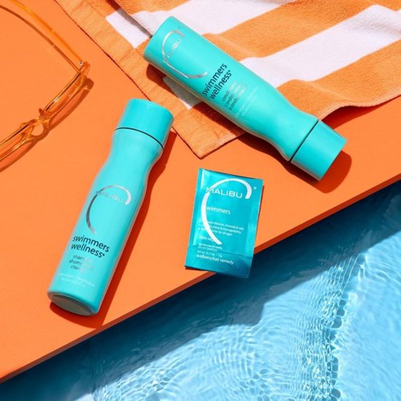 Malibu C Swimmers Wellness Hair Remedy - Protects Against Chlorine Discoloration | Hydrating Vitamin C Complex