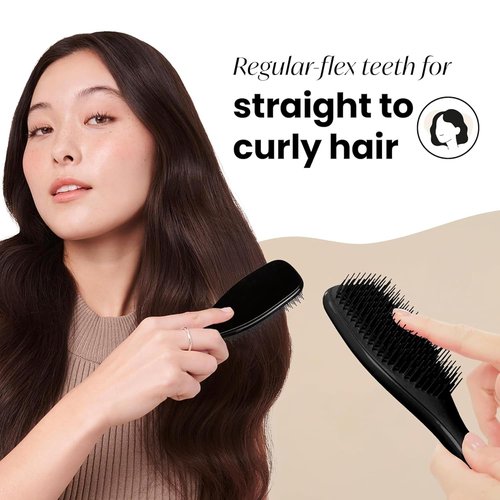 TANGLE TEEZER The Wet Detangler Brush - Liquorice Black for All Hair Types | Unisex Adult
