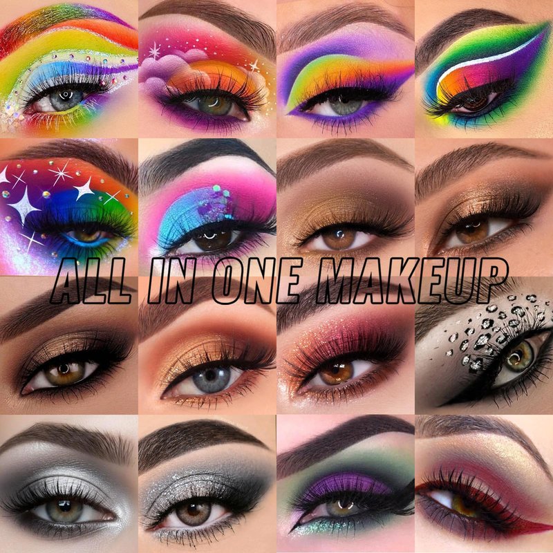 UCANBE Eyeshadow Palette with 15Pcs Brushes Makeup Set, Pigmented 86 Colots Make Up Pallet Gift Sets, Matte Shimmer Metallic Eye Shadow Highlighter Contour Blush Powder Christmas Valebtines Beauty Kit