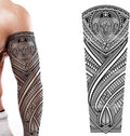 Tatodays 2 x Temporary tattoo turtles stick on black maori tribal body art sticker transfer for arms shoulder Aztec Polynesian Samoan Hawaiian for adult men and women luau party fancy dress