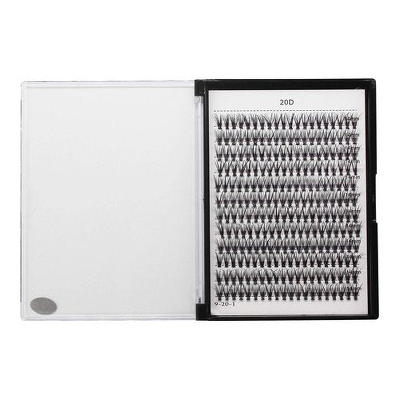 Bodermincer 1 Box Big Capacity 240 bundles 8-10-12-14-16mm Mixed 20D/30D/40D/60D/80D/100D Eyelash Extensions Strip Eyelashes Individual Lashes Natural Style 8-22mm to Choose (20D-14mm)