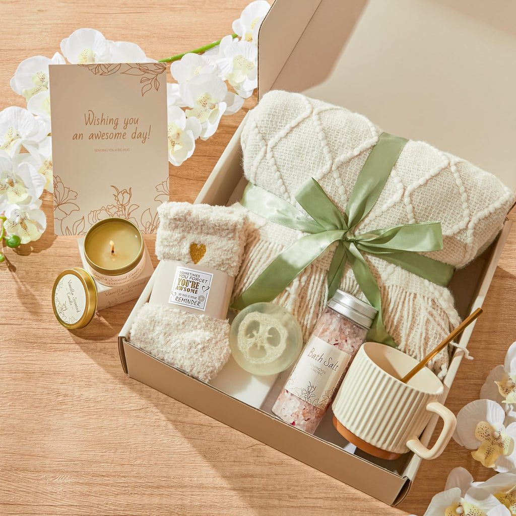 Get Well Soon Gifts for Women – Feel Better & Self Care Basket, Postpartum Thinking of You Box, Inspirational Gift for Mom Friend