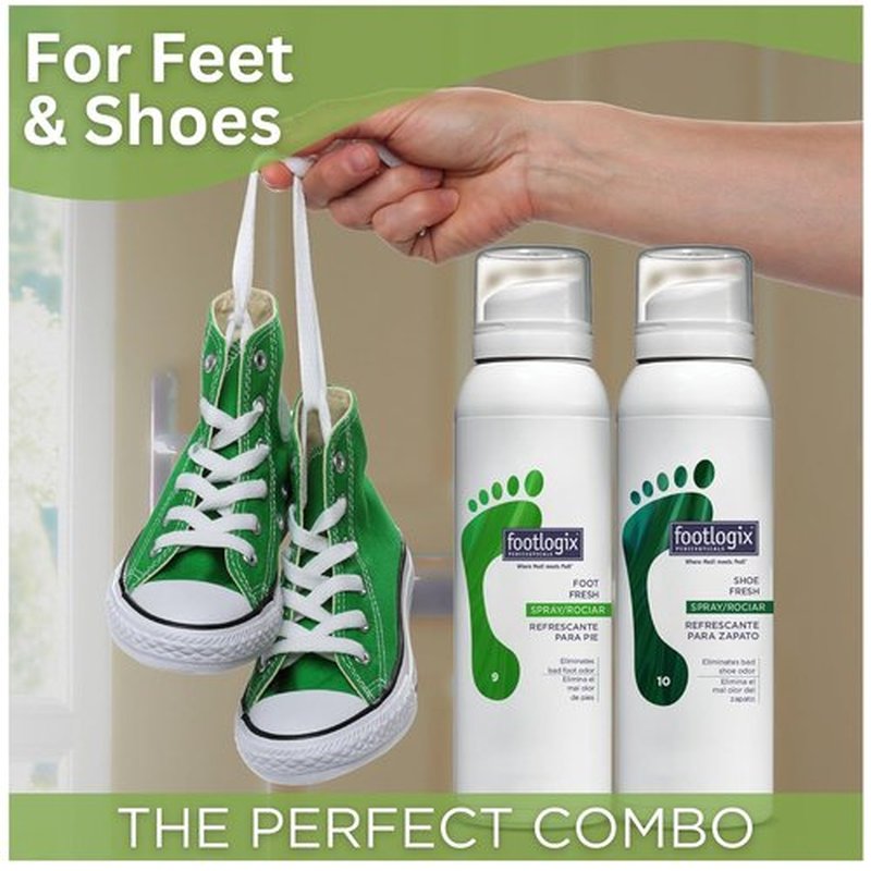 FOOTLOGIX Foot Deodorant Spray - Long-Lasting Odor Control | 4.23 Fl Oz