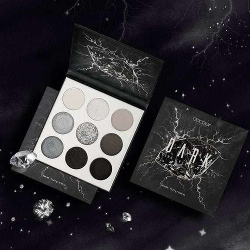 docolor Eyeshadow Palette 9 Colors Black Eyeshadow Gemstone Shadow Palette Highly Pigmented Mattes Shimmers Naked Smokey Glitter Cream Colorful Powder Blendable Long Lasting Waterproof Makeup Palette