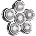 Universal Replacement Heads for Blade,Replacement Blades Compatible with Most Major Head Shaver Brands, Easy-to-Install Electric Razor Shaver Heads for Bald Men. (6 Silver)