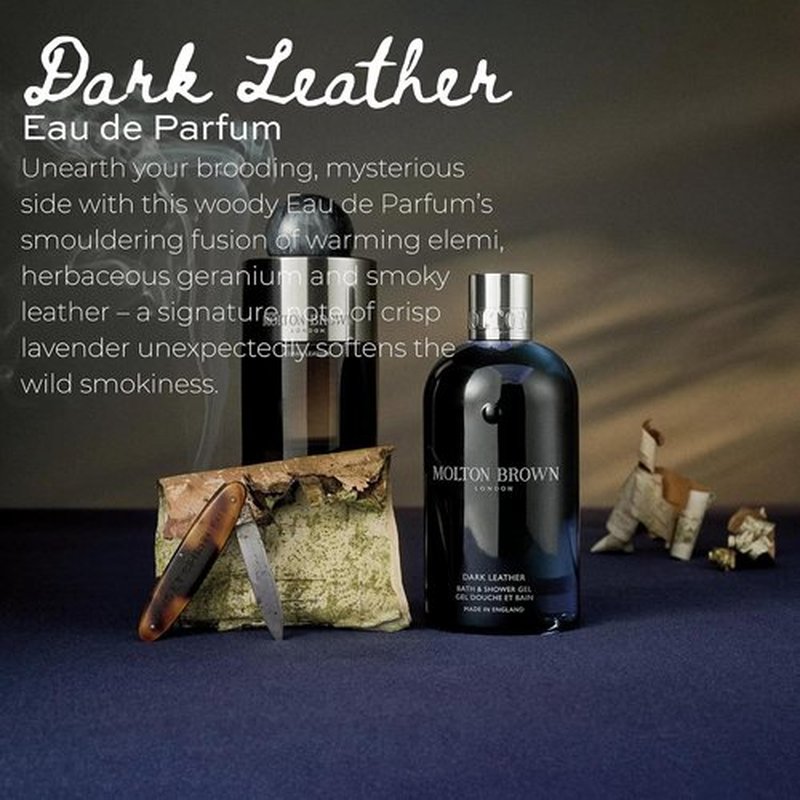 Molton Brown Dark Leather Eau de Parfum - Travel Size 0.25 fl. oz. | Luxurious Fragrance
