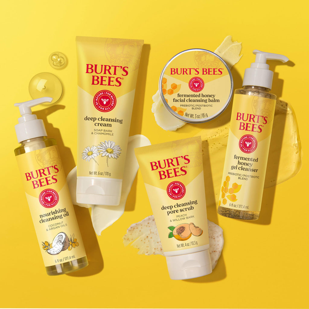 Burt's Bees Deep Cleansing Pore Scrub with Peach and Willow Bark, 4 Ounces, Pack of 3