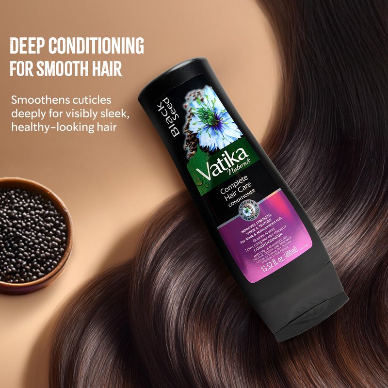 Vatika Naturals Blackseed Shampoo & Conditioner Combo 400ml | Repairs Damaged Hair, Controls Frizz, Prevents Dryness, Strengthens Roots, Adds Shine | Nourishing Turkish Blackseed Hair Care