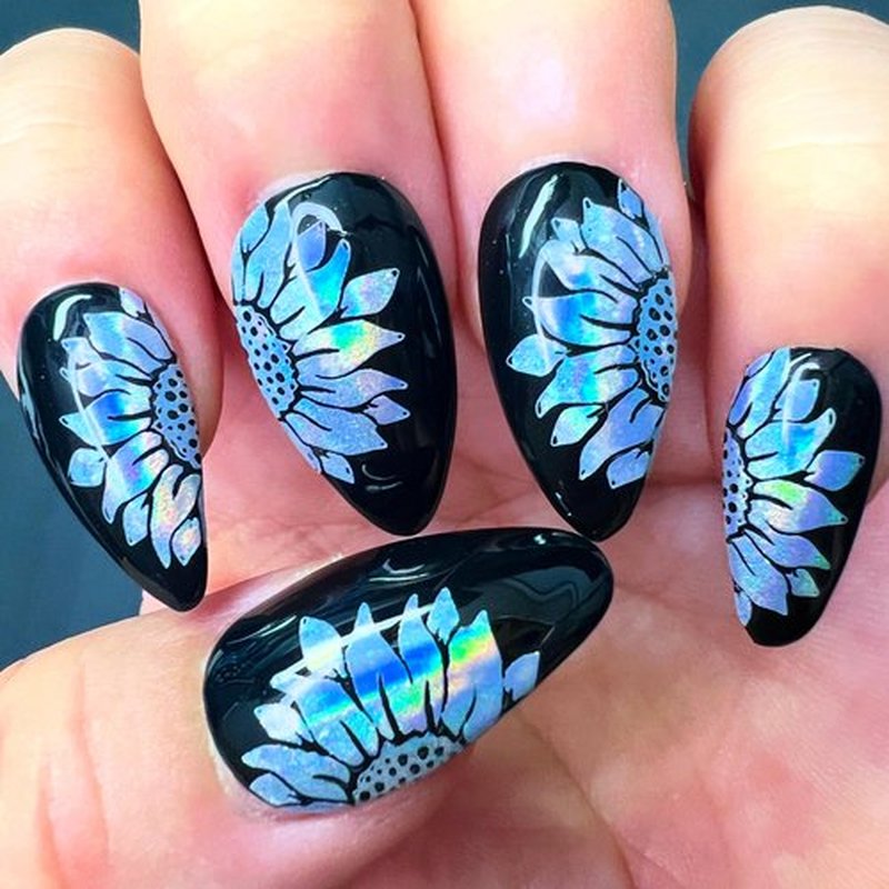 SheModern CHROME BLACK + CLEAR + WHITE Stamping Polishes (Set of 3) LED/UV Cure Semi-Gel Collection For Nail Art Design with Option for Creative Dry Coloring with Chrome Pigment Powder