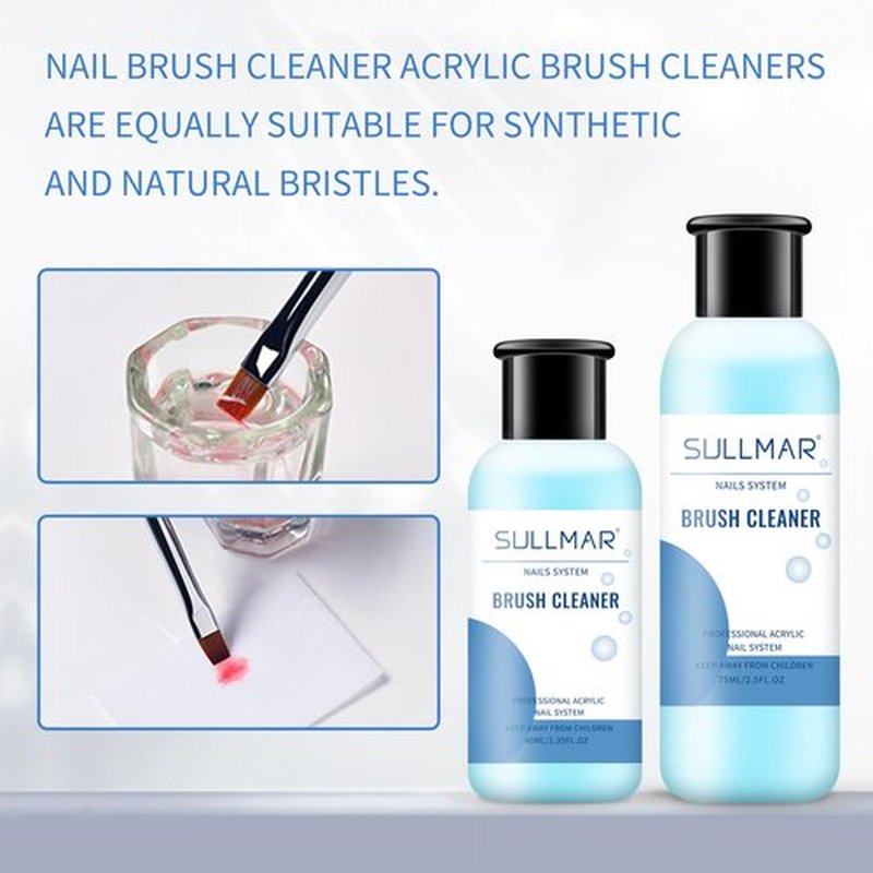 nail brush cleaner for acrylic nails 3.8oz Nail Brush Cleaner for Acrylic Nail Brush Cleaner Acrylic Painting Quickly Cleaning Nail Art Liner Salon At Home