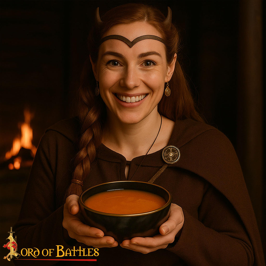Lord of Battles Horn Shaving Bowl for Men - Genuine Ox Horn Lather Dish for Shaving Soap, Cream & Grooming