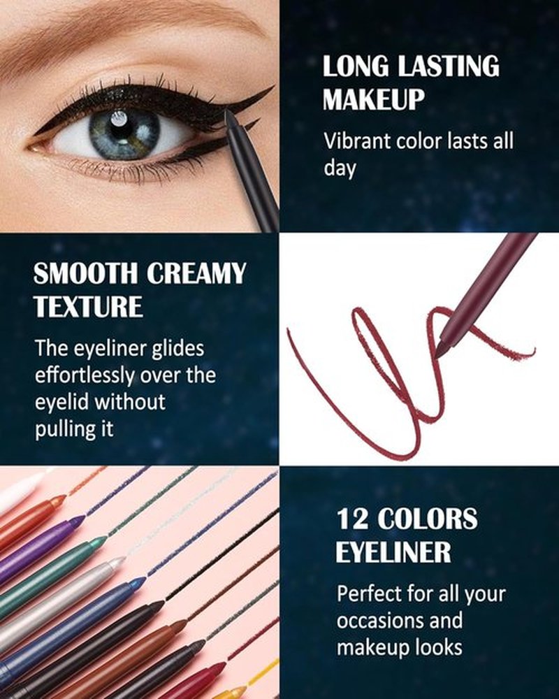 Regine Switzerland Waterproof Gel Eyeliner Pencil - Smooth, Long-Lasting, Hypoallergenic | White Matte