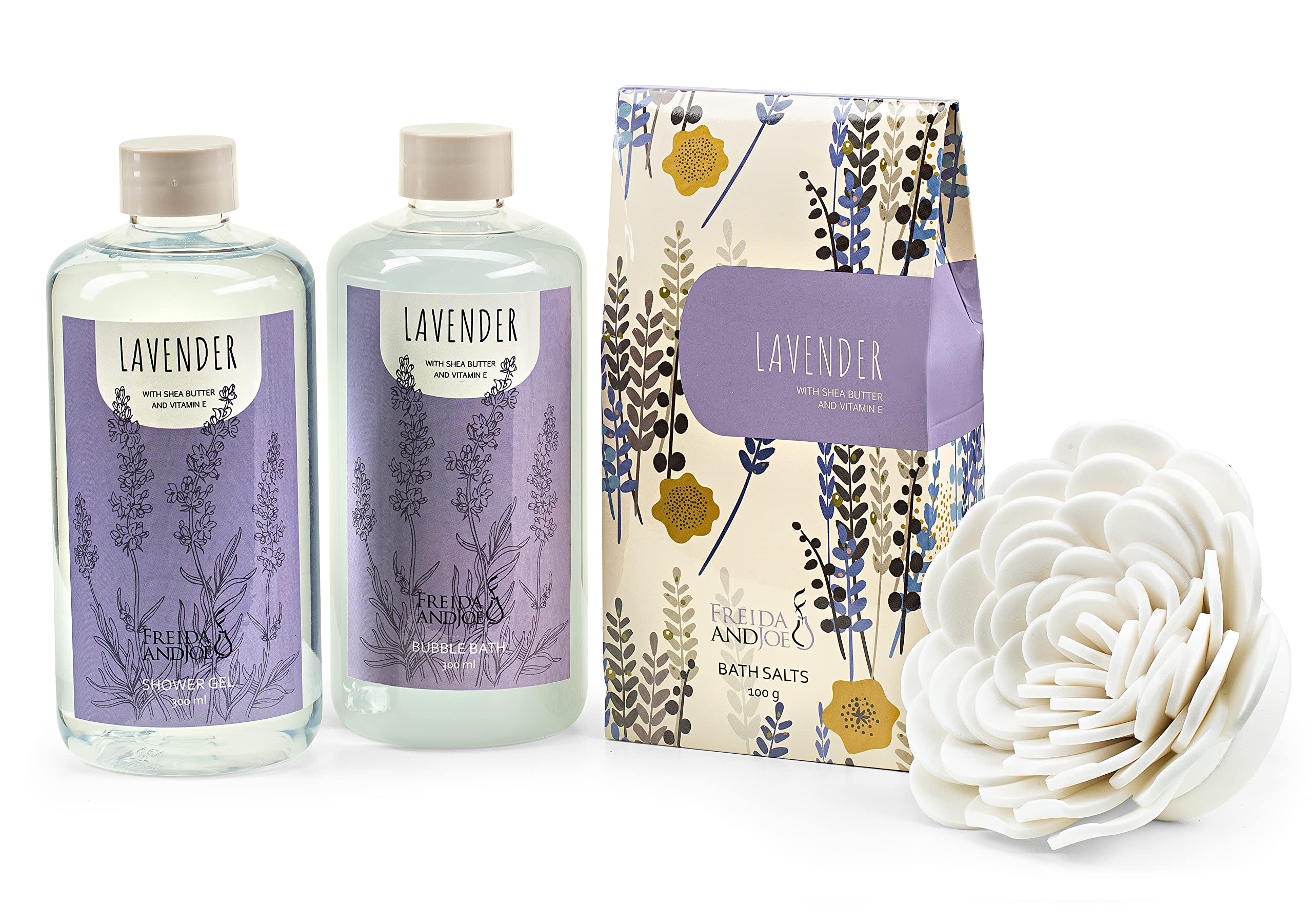 Bath & Body Gift Set for Men and Women Spa Kit with Shea Butter