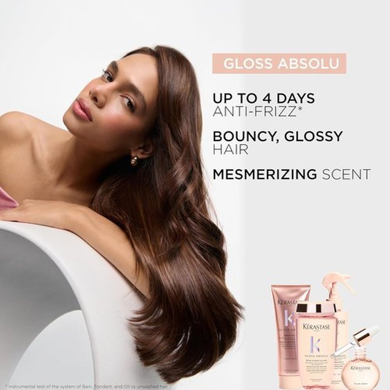 Kerastase Gloss Absolu Anti-Frizz Glaze Milk - Hydrates, Detangles & Smooths Long Hair | Heat & Humidity Protection