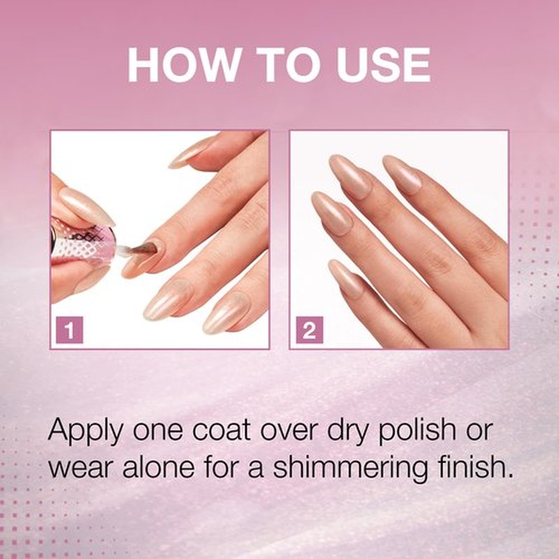Seche Fx Diamond Effect Top Coat - Pink, Transforming Topper, Long-Lasting Polish Protection 0.5 Fl. Oz
