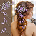 Wedding hair accessories, Bridal for piece headpiece, Bride comb（Purple）