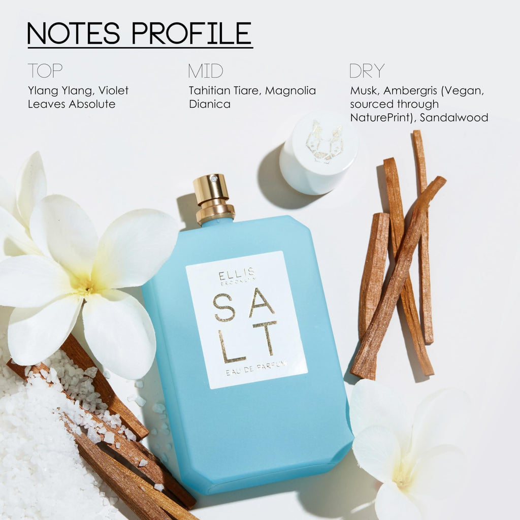 Ellis Brooklyn SALT Eau De Parfum & Body Oil Bundle - Clean Perfume & Scented Body Oils for Women, Ylang Ylang, Amber, & Sandalwood