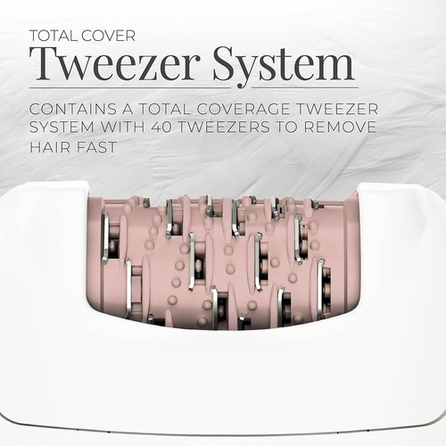 Remington Smooth & Silky Epilator - Total Coverage Electric Tweezing System, Pink, EP7010E
