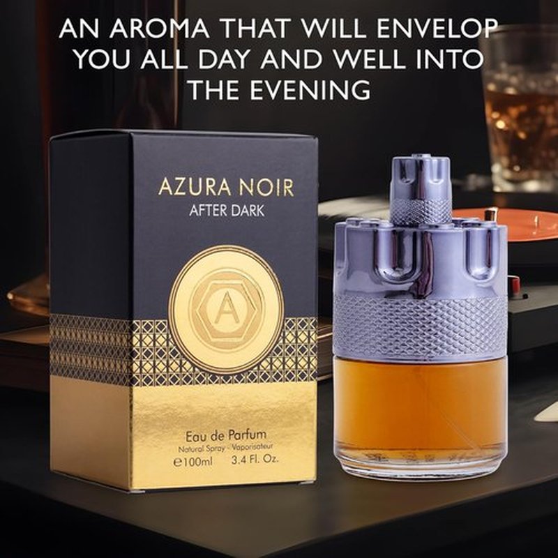 Azura Noir After Dark Eau De Parfum for Men - Long-Lasting Woody Spicy Fragrance - 100ml Elegant Bottle