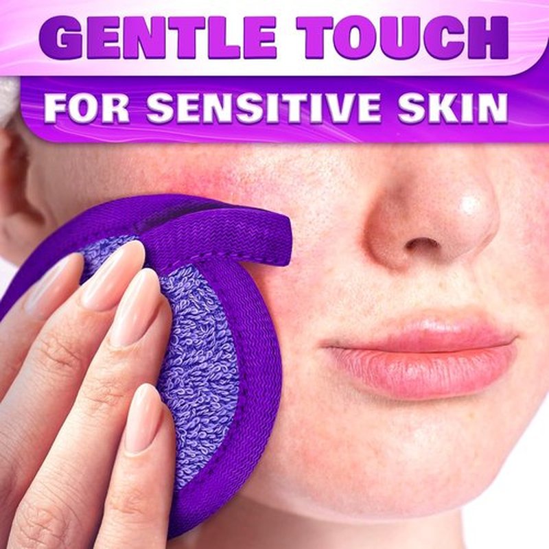 Skiennix 2-in-1 Face Scrub Pads - Reusable Microfiber Makeup Remover Cloths | 3 Pcs for Eyes, Lips & Neck