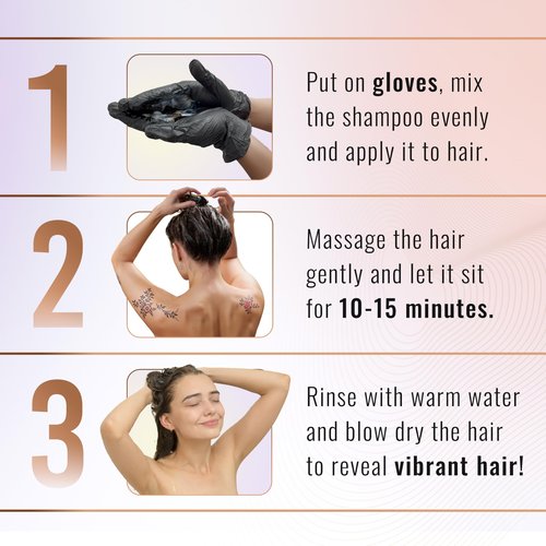 Herbishh Travel Pack Hair Dye Color Shampoo in Sachet + 1pc Argan Hair Mask Sachet (Dark brown, 5 sachets)