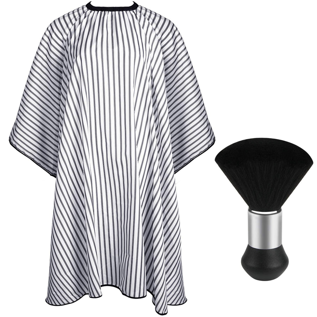 FEBSNOW Barber Cape Professional Hair Cutting Cape with Neck Duster Brush
