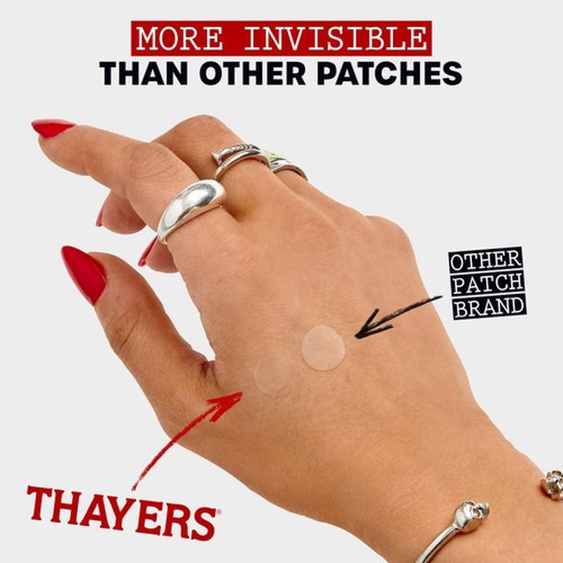 THAYERS Invisible S.O.S Hydrocolloid Acne Pimple Patch, Ultra-Thin Design Instantly Reduces Look of Blemishes, Set of 22 Pimple Patches