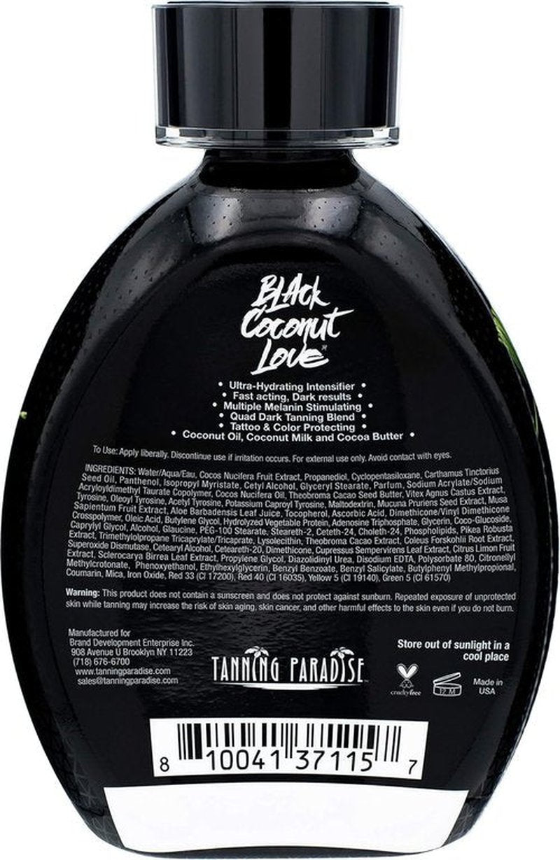 Tanning Paradise Black Coconut Love Tanning Lotion - Ultra Hydrating, Age-Defying Formula | 13.5oz