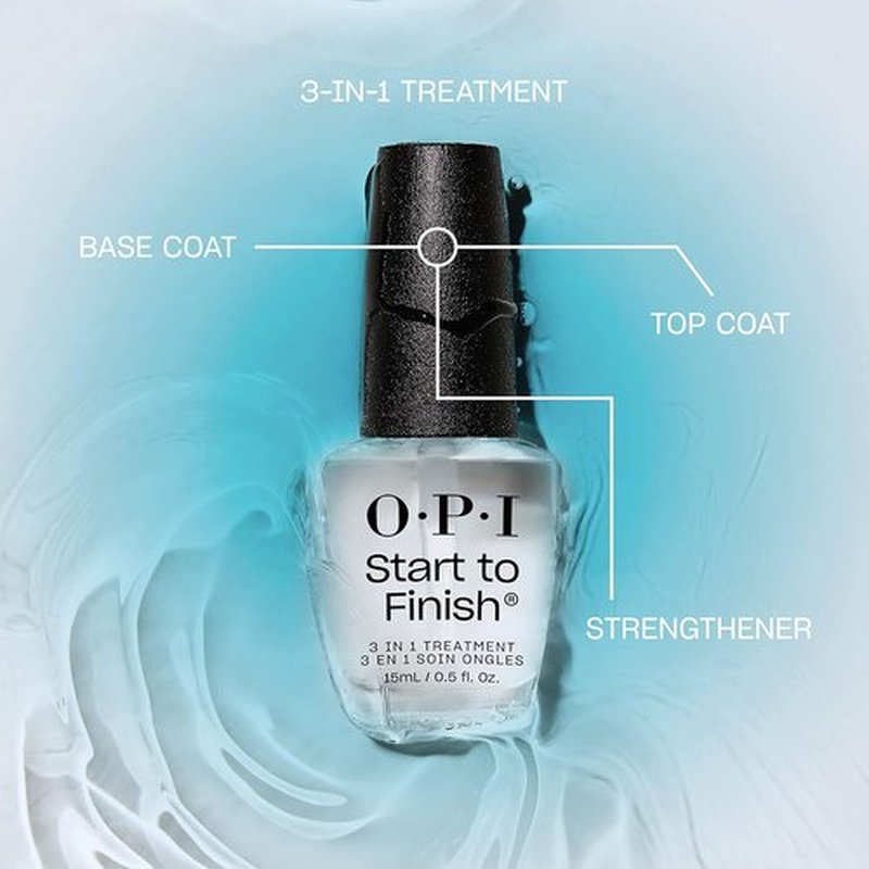 OPI Nail Lacquer Base Coat - Clear Nail Polish That Protects Nails & Prevents Discoloration