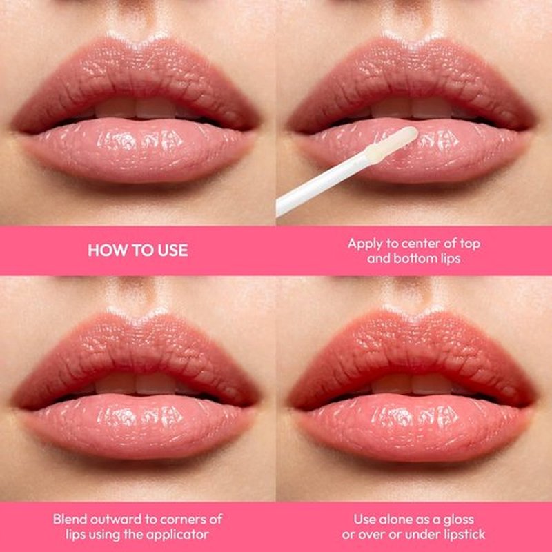 Ruby Kisses Plumping Lip Gloss - Hydrating High-Shine Lip Plumper | Voluminous & Smoothing, 4 Colors, 0.15 FL oz.
