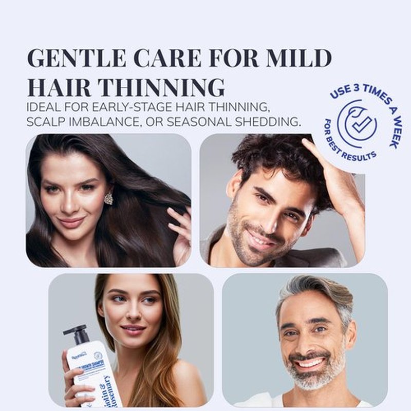 Biotin & Rosemary Shampoo for Hair Growth: Hair Loss Shampoo for Thinning Hair Infused with Nutrient Rich Ingredients for Hair thickening Sulfate Free 10 fl oz