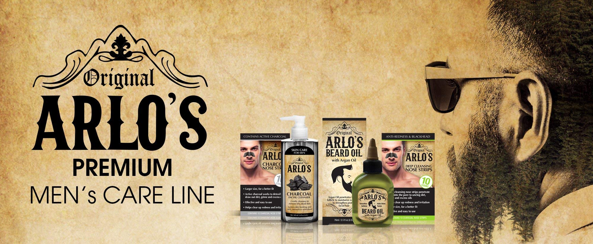 Arlo's Beard Oil Includes - Argan Tea Tree Vitamin E and Coconut (4 Pack)